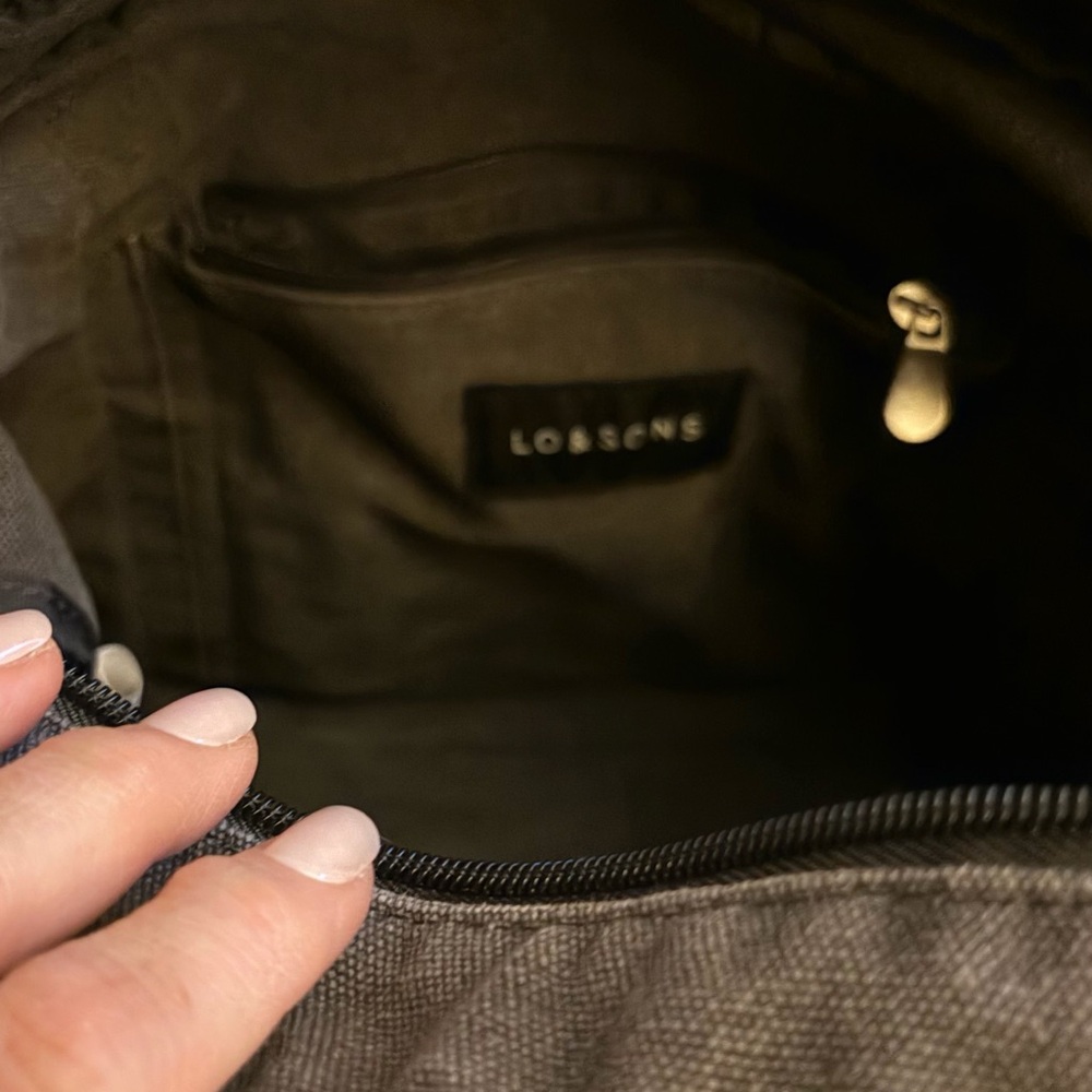 Lo & Sons Catalina Deluxe Tote Midnight Ash Eco Friendly Canvas Weekender Bag - Picture 4 of 12